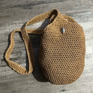Helen Kaminski Raffia Flat Sac Bucket Bag